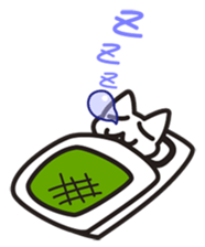 sticker of a white cat sticker #2425600