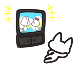 sticker of a white cat sticker #2425603