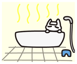 sticker of a white cat sticker #2425604