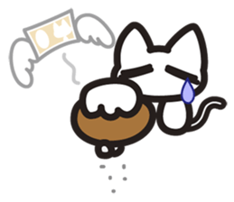 sticker of a white cat sticker #2425609