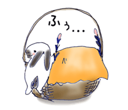 Small Rabbit and Star Flower sticker #2425953