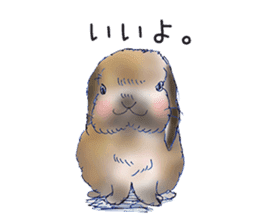 Small Rabbit and Star Flower sticker #2425975