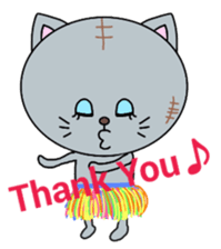 Meat ball sticker of naughty cat. sticker #2428581