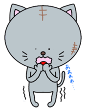 Meat ball sticker of naughty cat. sticker #2428584