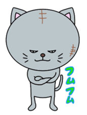 Meat ball sticker of naughty cat. sticker #2428590