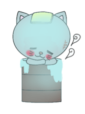 Meat ball sticker of naughty cat. sticker #2428591