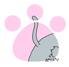 Meat ball sticker of naughty cat. sticker #2428592