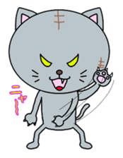 Meat ball sticker of naughty cat. sticker #2428594