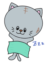 Meat ball sticker of naughty cat. sticker #2428596