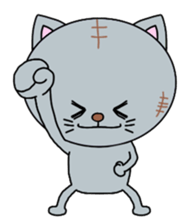 Meat ball sticker of naughty cat. sticker #2428597