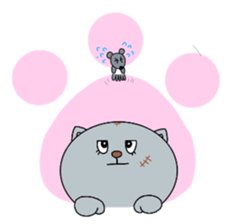 Meat ball sticker of naughty cat. sticker #2428598