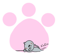 Meat ball sticker of naughty cat. sticker #2428601