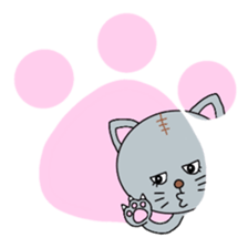 Meat ball sticker of naughty cat. sticker #2428602
