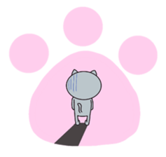 Meat ball sticker of naughty cat. sticker #2428604