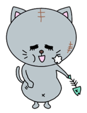 Meat ball sticker of naughty cat. sticker #2428605