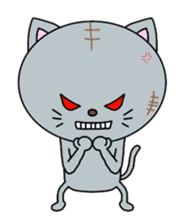 Meat ball sticker of naughty cat. sticker #2428606