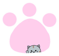 Meat ball sticker of naughty cat. sticker #2428608