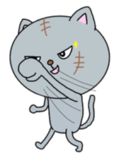 Meat ball sticker of naughty cat. sticker #2428609