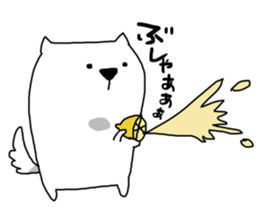 WHITE DOG !! sticker #2428872