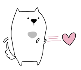 WHITE DOG !! sticker #2428875