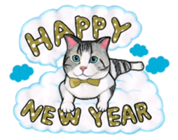 Happy New Year Meow Sticker sticker #2429262