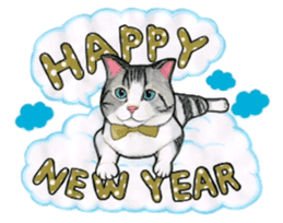 Happy New Year Meow Sticker sticker #2429262