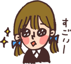 School girls 3-2 sticker #2430035