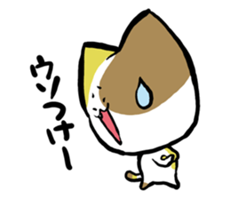 "TUKKOMI" tortoiseshell cat sticker #2431927