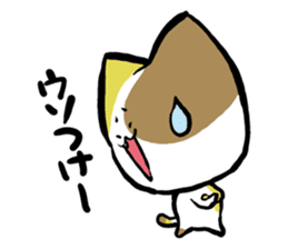 "TUKKOMI" tortoiseshell cat sticker #2431927