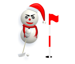 And adventure everyday snowman Santa sticker #2432207