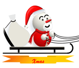 And adventure everyday snowman Santa sticker #2432212