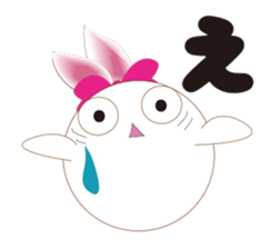 Snow rabbit ~Over notes~ sticker #2432709