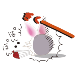Snow rabbit ~Over notes~ sticker #2432713