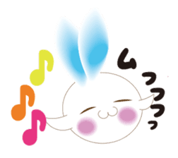 Snow rabbit ~Over notes~ sticker #2432726