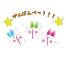 Snow rabbit ~Over notes~ sticker #2432732