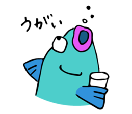 Silly fish and friends sticker #2433427