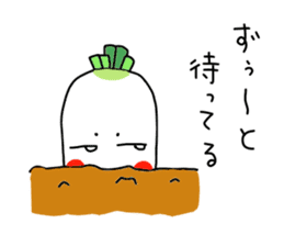 A red cheek Japanese radish sticker #2436061