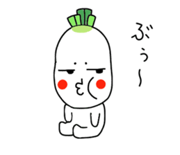 A red cheek Japanese radish sticker #2436068
