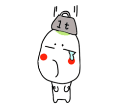 A red cheek Japanese radish sticker #2436073