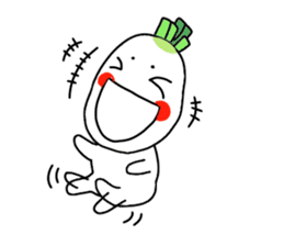 A red cheek Japanese radish sticker #2436077