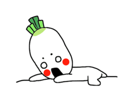 A red cheek Japanese radish sticker #2436080