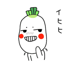 A red cheek Japanese radish sticker #2436090