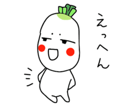 A red cheek Japanese radish sticker #2436093