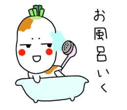 A red cheek Japanese radish sticker #2436095