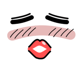 I express it with a face sticker #2437663