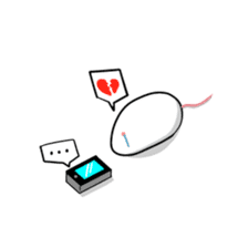 Love and Simple mouse sticker #2437834