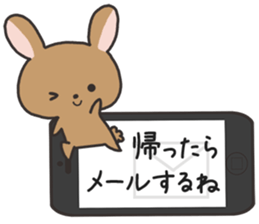 Carrying and rabbit sticker #2439656