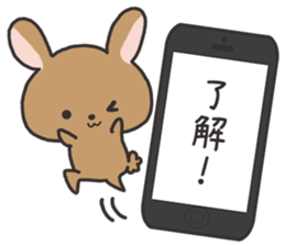 Carrying and rabbit sticker #2439660