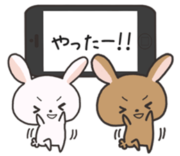 Carrying and rabbit sticker #2439691