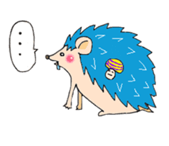 Japanese  unkind hedgehog&mushroom pig sticker #2440297